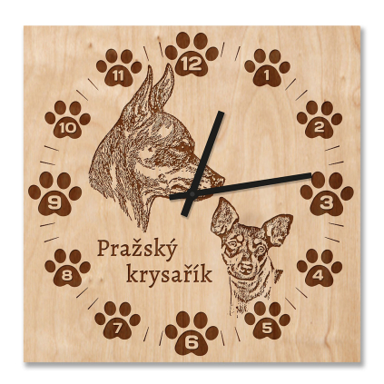 Nástěnné hodiny Pražský krysařík