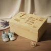 Dárek k narození dítěte - Dřevěná krabička s údaji