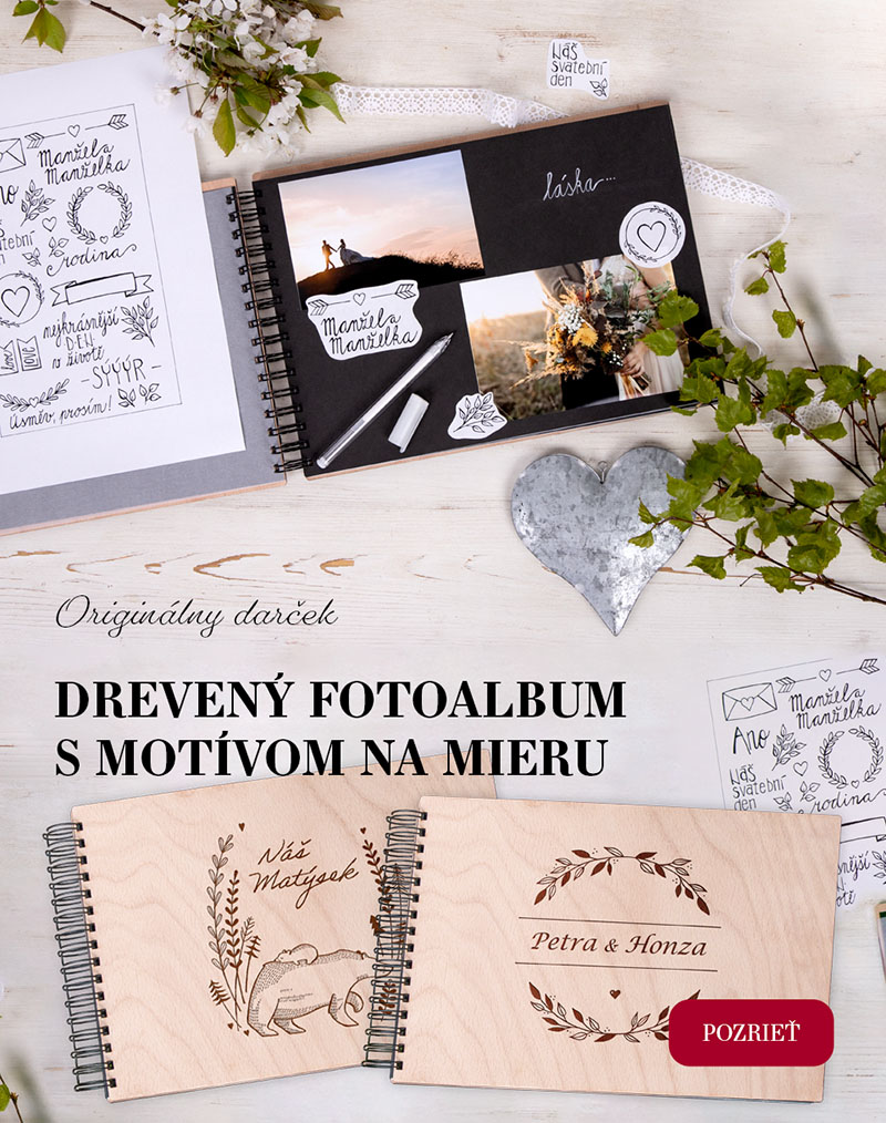 Drevený fotoalbum