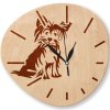Dřevěné nástěnné hodiny - Pejsek