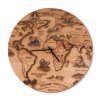 Hodiny s mapou světa masivní Vintage World Map
