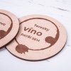 Párové podložky HOORAY drevené víno pivo darček