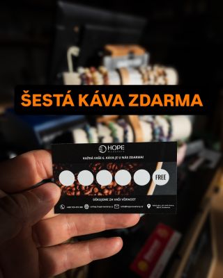 Šestý kafe tě nestojí ani kačku Jasně, klasika: sbíráš razítka → každá šestá káva od nás zadarmo. 💥 Máme kafe, co fakt...