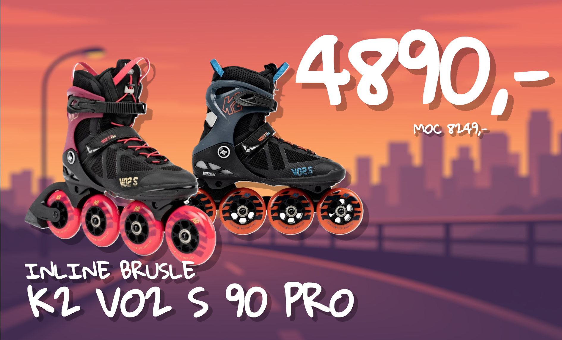 Akce - Kolečkové brusle K2 VO2 S 90 Pro