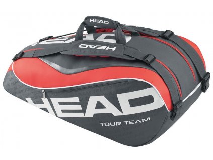 Tenisová taška Head Tour Team 9R Supercombi, black/red/white