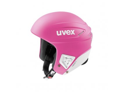 lyžařská helma uvex race +pink white matt