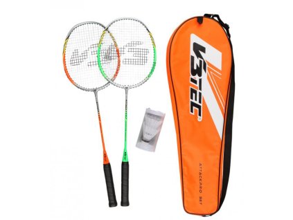 Badmintonová raketa V3Tec Attack Pro 2ks, 2x míček