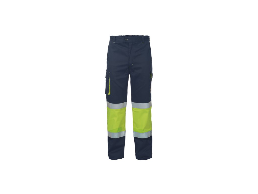 MULTINORM STRIP FR HV kalhoty (Velikost 4XL, Barva žlutá/navy)