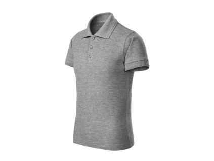 Pique Polo Free Polokošile dětská (Barva tmavě šedý melír, Velikost - cisla,pismena 158 cm/12 let)