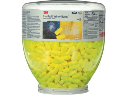 04010039 E A Rsoft Yellow Neons One Touch Refill Earplugs 391 1004 Frontside O packing.tif