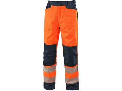 Kalhoty CXS HALIFAX, pánské, výstražné se síťovinou, oranžovo-modré (Velikost 46)