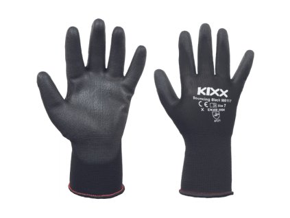 BOUNCING BLACK ruk.nylonové PU dlaň (Velikost 11, Barva černá)