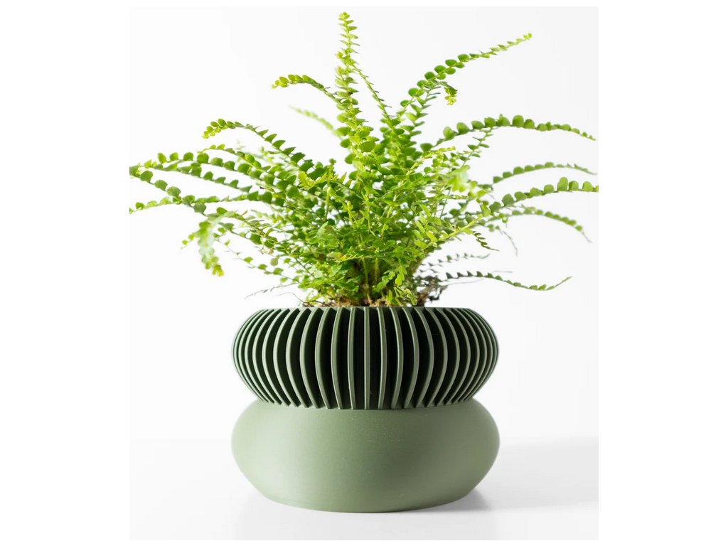 Screenshot 2025 03 19 at 17 32 24 The Elomi Planter Pot with Drainage Tray & Stand Modern and Unique Home Decor for Plants 3D model by MODERN MACHINE on Thangs