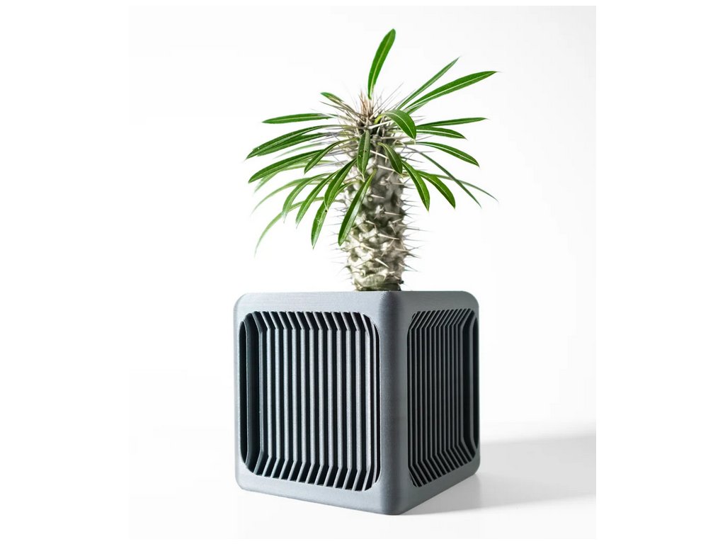 Screenshot 2025 03 19 at 18 00 47 The Rovo Square Planter Pot with Drainage Tray Modern and Unique Home Decor for Plants 3D model by MODERN MACHINE on Thangs
