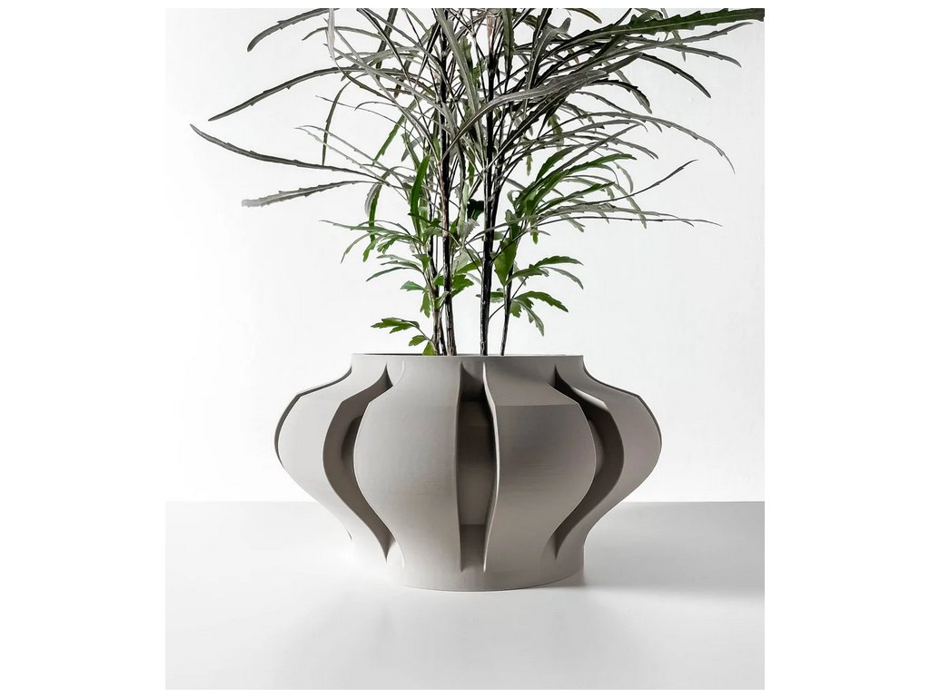 Screenshot 2025 03 20 at 10 06 08 The Ariko Planter Pot with Drainage Tray & Stand Included Modern and Unique Home Decor for Plants a 3D model by MODERN MACHINE on Thangs