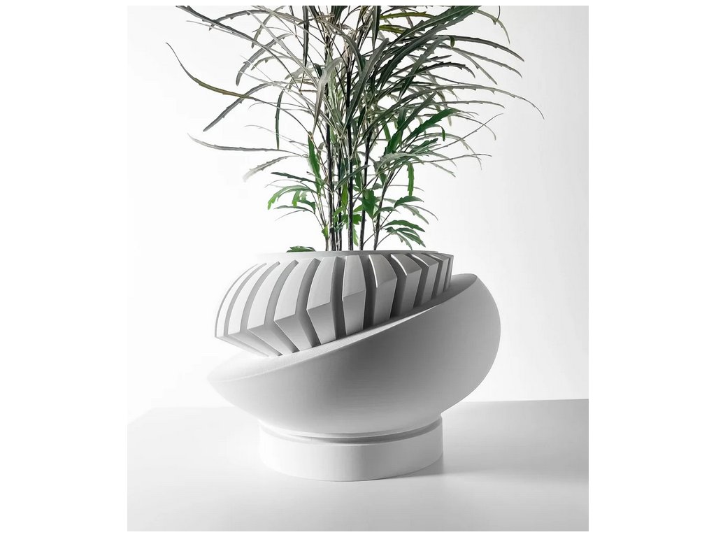 Screenshot 2025 03 20 at 10 13 54 The Luxar Planter Pot with Drainage Tray & Stand Included Modern and Unique Home Decor for Plants a 3D model by MODERN MACHINE on Thangs