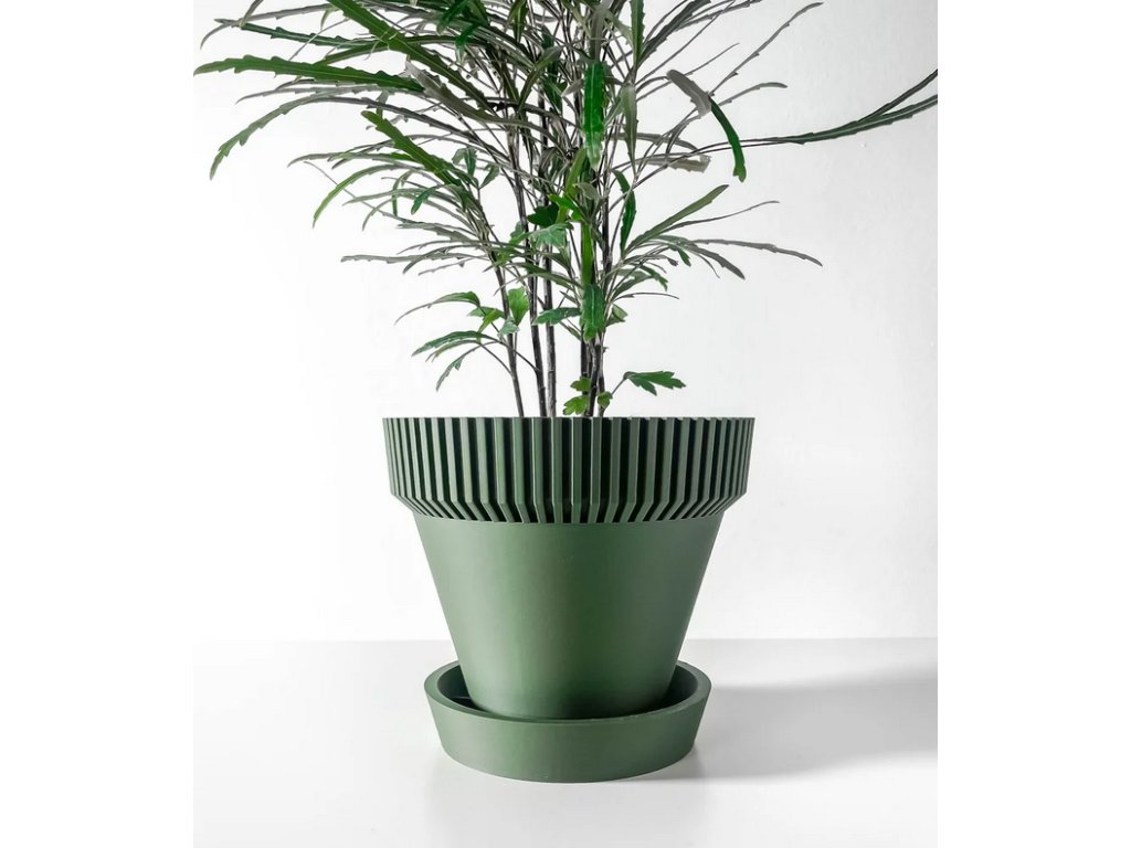 Screenshot 2025 03 20 at 12 47 39 The Nari Planter Pot with Drainage Tray Modern and Unique Home Decor for Plants and Succulents 3D model by MODERN MACHINE on Thangs