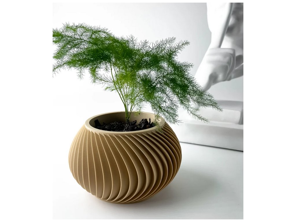 Screenshot 2025 03 20 at 14 54 31 The Caleth Planter Pot with Drainage Tray & Stand Modern and Unique Home Decor for Plants 3D model by MODERN MACHINE on Thangs