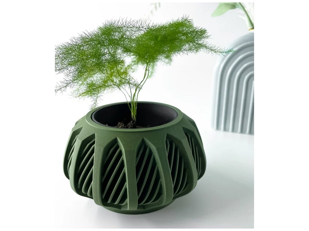 Screenshot 2025 03 20 at 14 57 43 The Mirex Planter Pot with Drainage Tray & Stand Modern and Unique Home Decor for Plants 3D model by MODERN MACHINE on Thangs