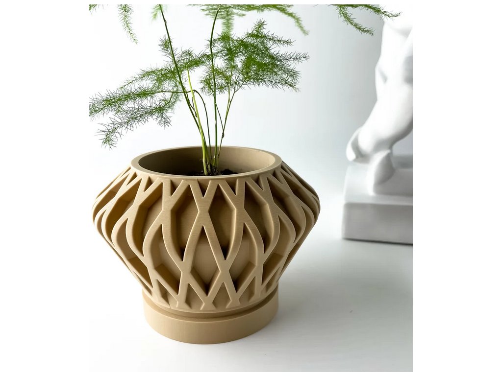 Screenshot 2025 03 20 at 15 04 24 The Suvan Planter Pot with Drainage Tray & Stand Modern and Unique Home Decor for Plants 3D model by MODERN MACHINE on Thangs