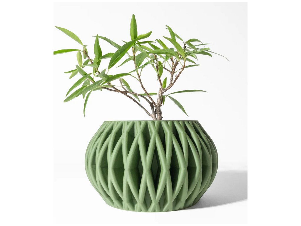 Screenshot 2025 03 13 at 08 37 39 The Maka Planter Pot with Drainage Tray & Stand Modern and Unique Home Decor for Plants 3D model by MODERN MACHINE on Thangs