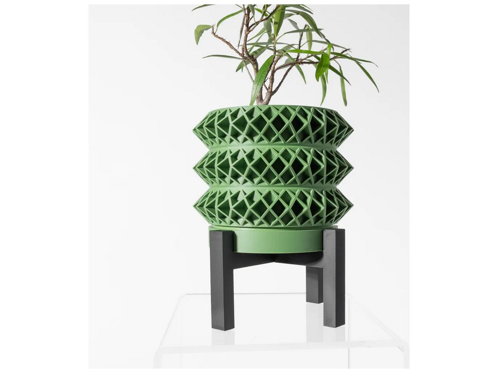 Screenshot 2025 03 13 at 09 12 31 The Tomo Planter Pot with Drainage Tray & Stand Modern and Unique Home Decor for Plants 3D model by MODERN MACHINE on Thangs