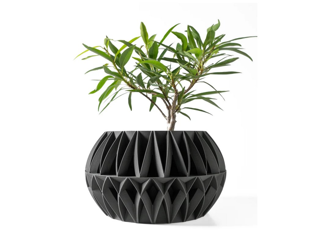 Screenshot 2025 03 13 at 10 39 01 The Oku Planter Pot with Drainage Tray & Stand Modern and Unique Home Decor for Plants 3D model by MODERN MACHINE on Thangs