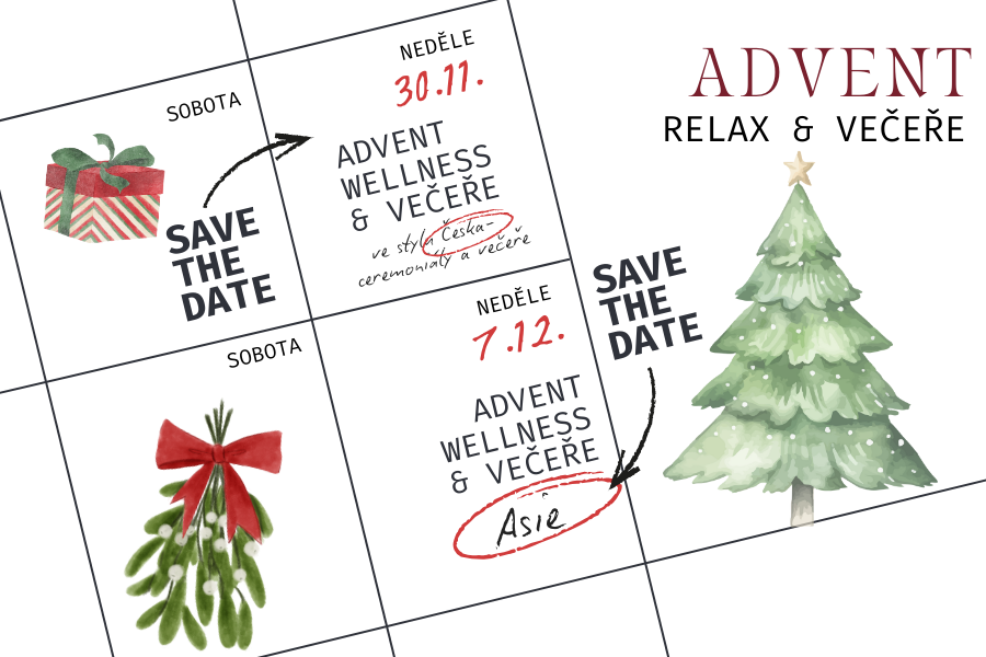 Adventní relax & večeře: předvánoční wellness pro tělo i duši