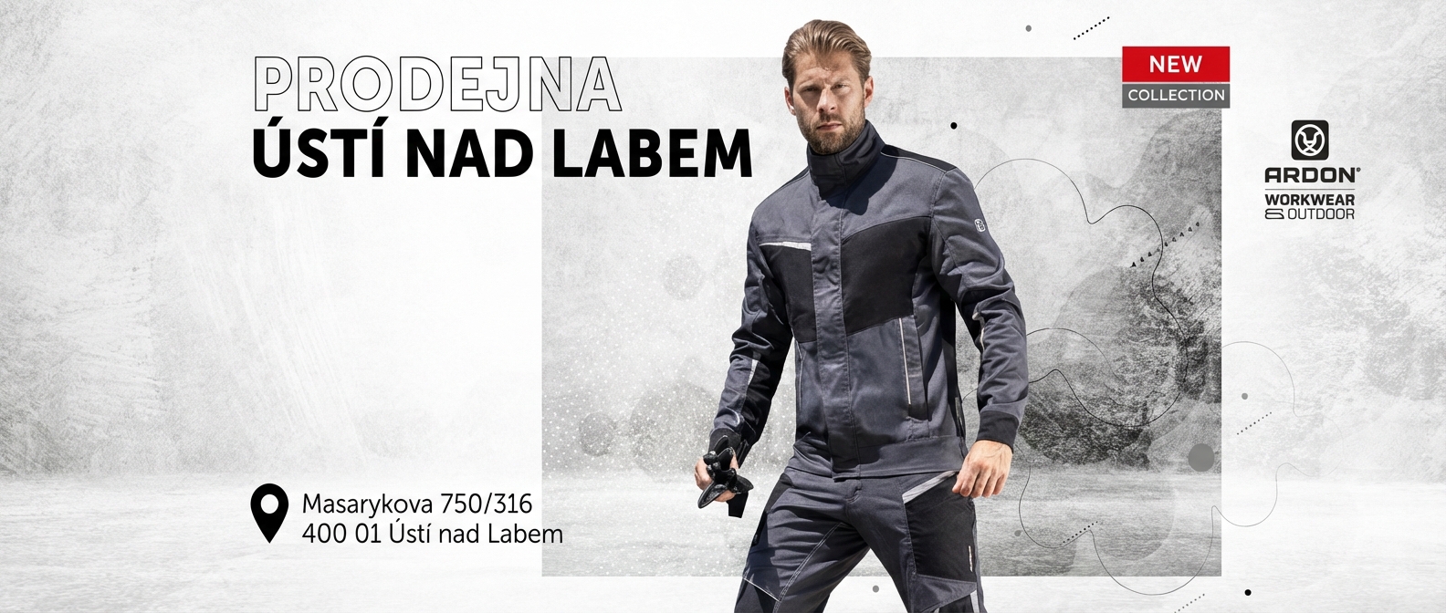 Banner s odkazem na novou prodejnu v ARDON v ÚSTÍ NAD LABEM