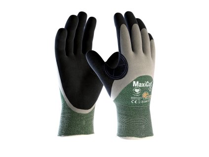 ATG® protiřezné rukavice MaxiCut® Oil™ 34-305 (Velikost 07, Barva zelené odstíny)
