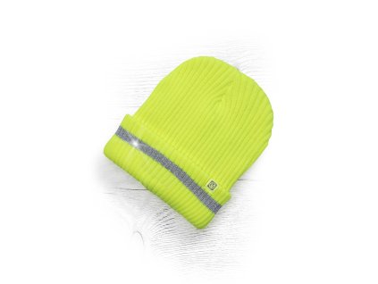 Zimní čepice pletená fleece  ARDON®SPARK s reflex. pruhem hi-vis oranžová