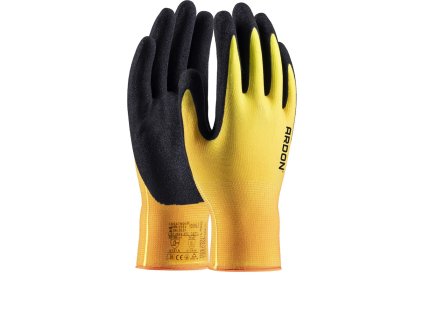 Máčené rukavice ARDON®CREATRON® s prodejní etiketou (Velikost 06-SPE, Barva žluté odstíny)