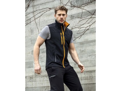 Softshellová vesta ARDON®VISION , černo-oranžová (Velikost XS, Barva černá)