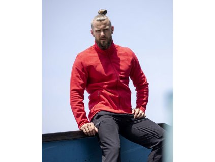 Mikina fleece ARDON®JOFLEX červená (Velikost S, Barva červené odstíny)
