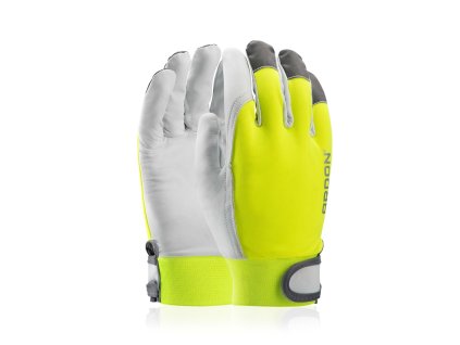 Kombinované rukavice ARDON®HOBBY REFLEX - s prodejní etiketou - hi-vis žlutá (Velikost 08-SPE, Barva žluté odstíny)