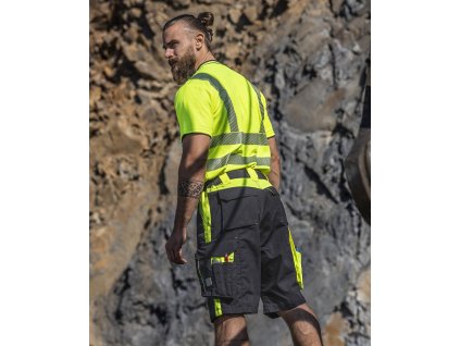 Kraťasy ARDON®NEON černo-žlutá (Velikost 44, Barva žluté odstíny)