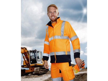 Reflexní mikina fleece ARDON®REF402 oranžová (Velikost S, Barva oranžové odstíny)