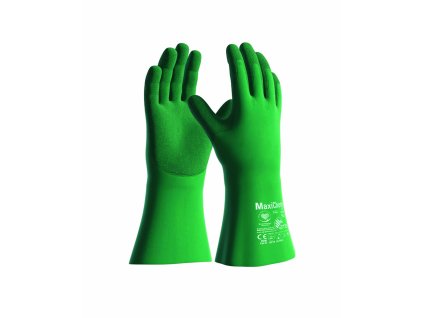 ATG® chemické rukavice MaxiChem® Cut™ 76-833 - TRItech™ (Velikost 07, Barva zelené odstíny)