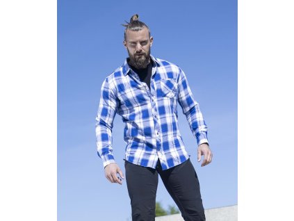 Košile ARDON®OPTIFLANNELS středně modrá royal (Velikost S, Barva modré odstíny)
