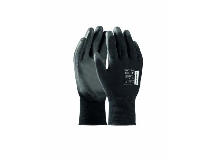 Máčené rukavice ARDON®BUCK BLACK - maloobchodní balení 12 párů - černá (Velikost 09, Barva černá)