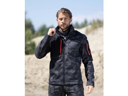 Softshellová bunda ARDON®CREATRON®CAMO černá (Velikost S, Barva černá)