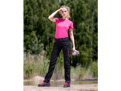 Dámské kalhoty ARDON®FLORET černo-růžová (Velikost 32, Barva černá)