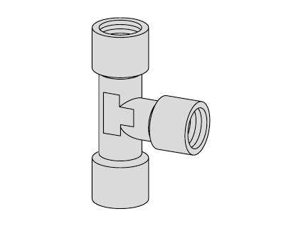 T - kus G 3/8" BSP vnitřní/vnější/vnitřní