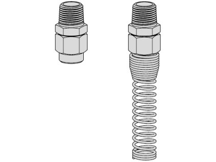 Pevný adaptér 11 x 16 mm, NPT 1/2"