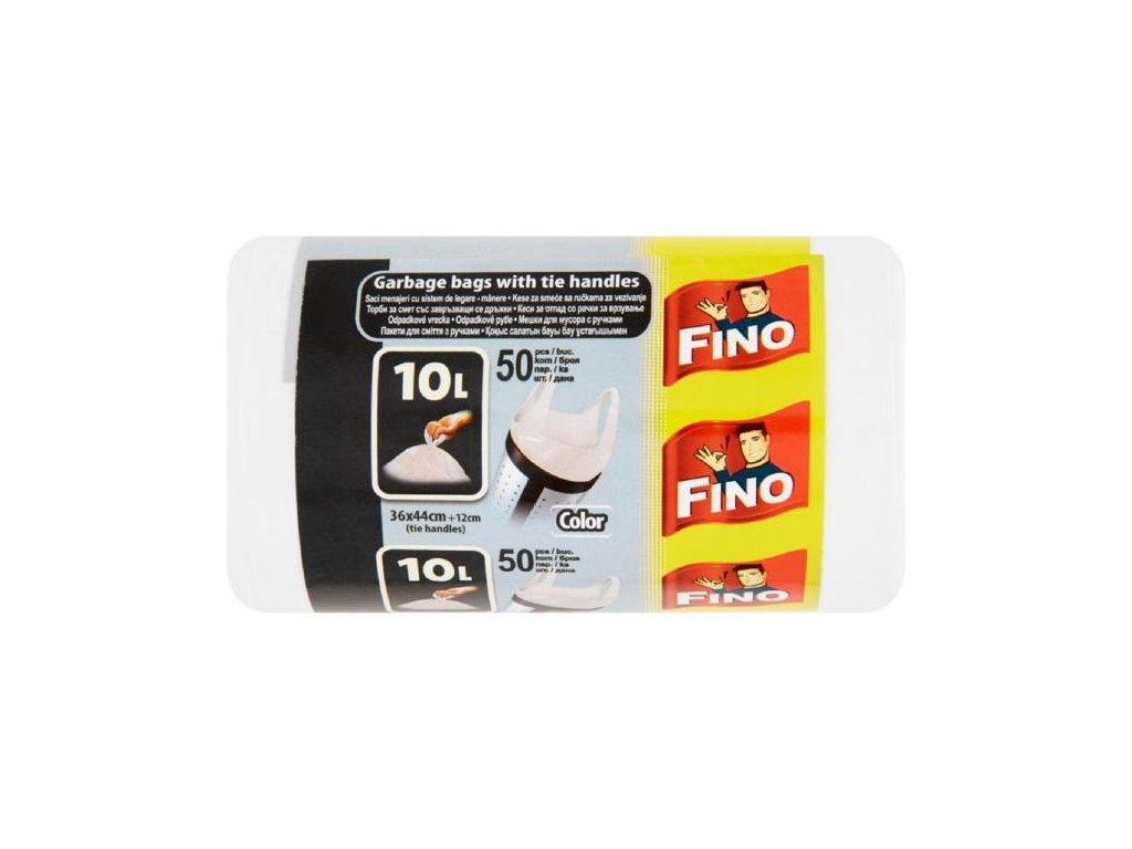 Vrecia zaväzovacie FINO Color 10 ?, 6 mic., 36 x 44 cm, biele (50 ks)