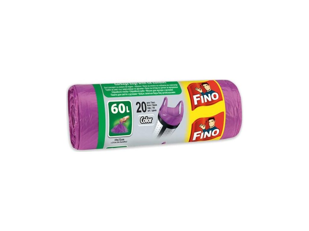 Vrecia zaväzovacie FINO Color 60 ?, 13 mic., 59 x 72 cm, fialové (20 ks)