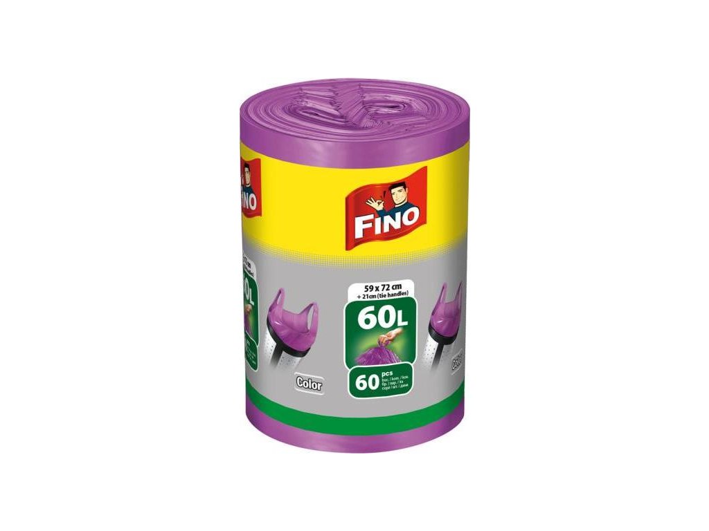 Vrecia zaväzovacie FINO Color 60 ?, 13 mic., 59 x 72 cm, fialové (60 ks)