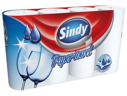 Kuchynské utierky "Sindy", dvojvrstvové, 4 ks/bal