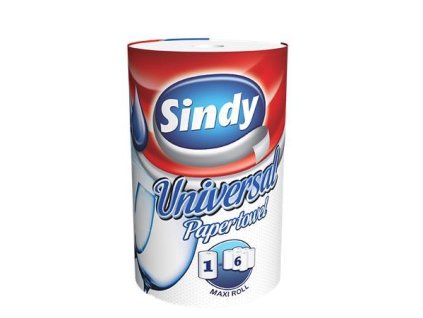 Papierové utierky, kotúčové, 300 listov, "Sindy Universal"
