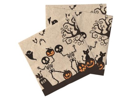 Servítky, 3-vrtsvové, 33x33 cm, "Halloween"
